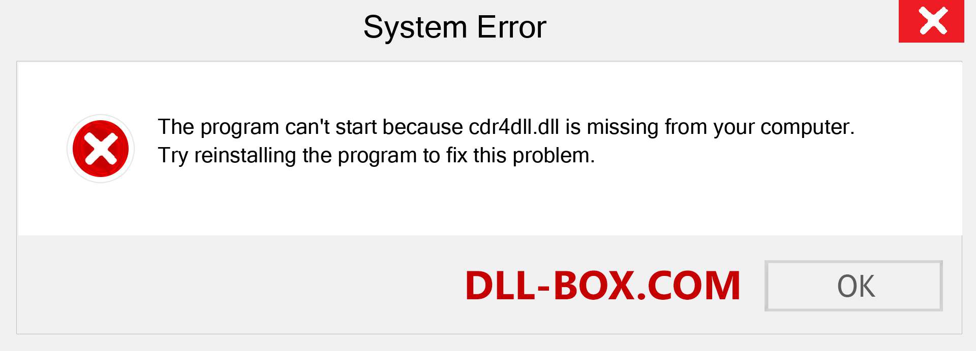  cdr4dll.dll file is missing?. Download for Windows 7, 8, 10 - Fix  cdr4dll dll Missing Error on Windows, photos, images